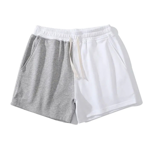 Unisex High Quality 100% Cotton Fleece Sweat <b>Shorts</b> Breathable Lightweight Custom Logo Twin Colors Reasonable Prices High Street - Product Image 1