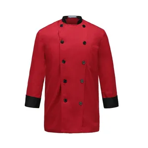 OEM 숙녀 남성 요리사 재킷 베이커리 재킷 버튼 남여 공용 레스토랑 유니폼 및 음식 서비스 반소매 주방 의류