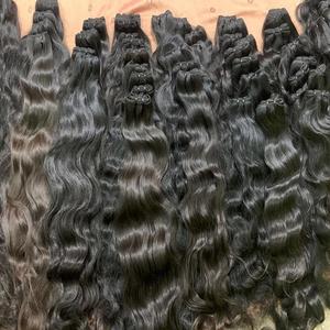 MEILLEURES EXTENSIONS DE CHEVEUX DE TEMPLE INDIENS NON TRAITÉS À DOUBLE TIRAGE 100% VÉRITABLES DE CHEVEUX HUMAINS AVEC DES CUTICULES ALIGNÉES - Product Image 1