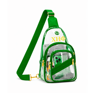 Bolso Bandolera Transparente Chi Eta Phi, Bolso Bandolera de PVC Transparente, Aprobado para Seguridad, Ajustable, para Viajes - Product Image 1