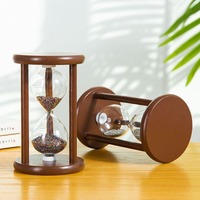 Ensemble d'Horloges à Sable Artisanales en Bois Style Classique, Design Moderne, Horloges à Sable Élégantes, Décoration de Bureau pour Intérieurs Domestiques