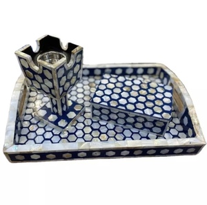 Meilleur prix Bakhoor Set Floral Design Nacre Incrustation Plateau Boîte Et Encensoir Ensemble Pour Cadeau De Luxe Maison Hôtel Oud Brûleur D'encens - Product Image 2