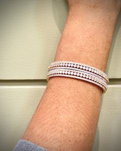 กำไลข้อมือเงินแท้ 925 ชุบโรเดียม ประดับมอสซาไนต์ทรงบริลเลียนท์คัต แบบหนามเตย สไตล์วินเทจ สำหรับงานแต่งงาน - Product Image 4