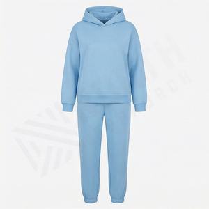 Ensemble de survêtement oversize pour femme en molleton 100 % coton, imprimé personnalisé, style pull, dernière mode, tenue de sport athlétique pour la gym et le fitness - Product Image 1