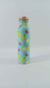 La botella de agua de cobre impresa personalizada más vendida, botella de agua de cobre de diseñador de esmalte impreso personalizado Natural India - Product Image 6