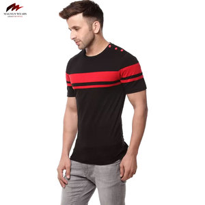 T-shirts décontractés pour hommes de haute qualité Polyester/coton couleurs unies taille plus caractéristique de sonnerie réglable - Product Image 2