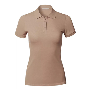 2025 verano Mujer Polo manga corta transpirable algodón liso cuello personalizado ajuste Golf camisa mujer camisa estampado logotipo personalizado - Product Image 1