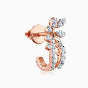 ต่างหูเพชรจูโน่เจ-ห่วงสีโรสโกลด์ - Product Image 5