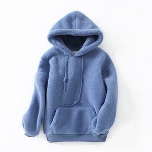 Oversized Winter Warm Street Pullover Slim Fit <b>Sherpa</b> Fleece <b>Hoodies</b> Custom Logo Printed <b>Sherpa</b> <b>Hoodies</b> Men - Product Image 2