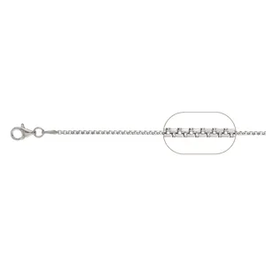 Top Quality Made in Italy Half Round Wire Box Chain 028 Collier en Argent 925 différentes longueurs et traitements galvaniques