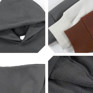 Sweat-shirt à capuche surdimensionné personnalisé pour homme, 100% coton, 500 GSM, de haute qualité, lourd, avec broderie personnalisée, pour l'hiver - Product Image 5