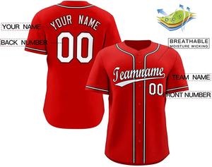 เสื้อเบสบอลทีมแบบกำหนดเอง ระบายอากาศได้ดี น้ำหนักเบา ซับเหงื่อ ผ้าโพลีเอสเตอร์ 100% เทคโนโลยีการพิมพ์แบบซับลิเมชั่นเต็มตัว คอเสื้อแบบคอกลม - Product Image 5