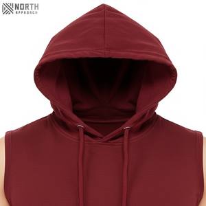 <b>Sleeveless</b> Hooded Sweatshirt For Gym Summer Streetwear Heat Transfer & Bubble Printing Lightweight Breathable Oversized Hoodies - Product Image 5