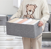 Set di Scatole Portaoggetti Sospese in Tessuto Grigio di Alta Qualità, Stile Moderno, Durevoli e Facili da Pulire, Organizzatore per Biancheria Intima
