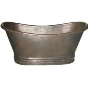 Nouveau vendeur indien d'aspect laiton sur pied double pantoufle classique double paroi baignoire en cuivre prix de gros salle de bain - Product Image 3