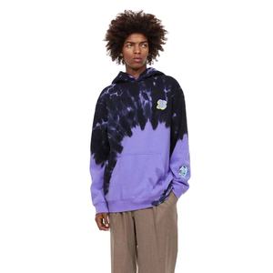 Venta al por mayor a granel Tie Dye Sublimation Pullover Hoodies Sudadera de invierno con técnica de teñido liso - Product Image 4