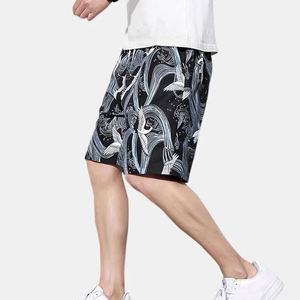 Short vintage pour homme avec applique de logo personnalisé, respirant 100% coton, polyester, surpiqûres à la taille - Product Image 5