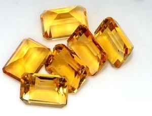 พลอยซิทรินทรงเหลี่ยมมรกตขนาด 14x10 มม. - พลอยซิทรินธรรมชาติเจียระไน - พลอยคุณภาพเยี่ยมขนาดใหญ่สำหรับทำเครื่องประดับ - Product Image 3