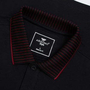 Camisa de hombre Aristino algodón sólido manga corta ajuste regular APS040S3 estilo casual elegante al por mayor a precio caliente - Product Image 4