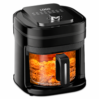 Friteuse à air professionnelle 3L 5L 6L 7L avec chambre en verre visible et durable, poignée facile à utiliser pour les détaillants d'appareils électroménagers
