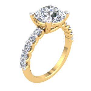 Bague design classique en or 10 carats pour femme avec 5,29Cts VS Clarity Lab Grown Diamond EF Color Jewelry - Product Image 1