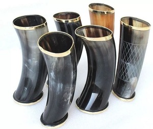 Vaso de Cuerno de Búfalo Natural Moderno y Ecológico de Alta Calidad, Hecho a Mano, para Bebidas, Vino y Fiestas, F S INTERNATIONAL - Product Image 5