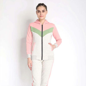 Vente en gros de survêtement personnalisé à fermeture éclair pour femmes, vêtements de sport deux pièces confortables et à la mode, veste et pantalon de survêtement à fermeture éclair complète - Product Image 6