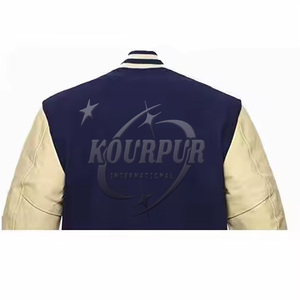 Nouvelle arrivée : Veste universitaire pour homme, style varsity, col montant, polyester/coton/viscose, manches en laine, grandes tailles, hiver, personnalisable - Product Image 5