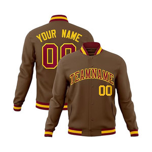 Chaqueta universitaria de algodón grueso personalizada para hombre, chaqueta deportiva con cuello levantado de invierno con nombre bordado y número XL, talla OEM teñida - Product Image 5