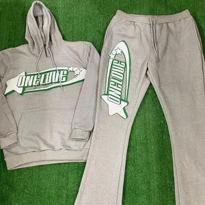 Survêtement évasé pour adultes 400 GSM hiver ensemble poids lourd respirant séchage rapide matériau personnalisable Logo bouffée - Product Image 1