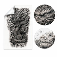 Tatouages Temporaires Grand Format pour Dos Entier 48x34cm – Transfert Réaliste, Imperméable, pour Femme, Art Corporel
