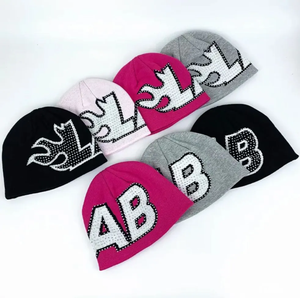 Venta al por mayor impresión digital de punto sombrero de los hombres todo impreso sombrero de invierno sublimación impresión personalizada jacquard Beanie - Product Image 2