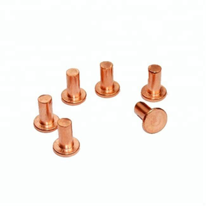 Rivet en cuivre massif personnalisé à tête ronde, rivet tubulaire creux en laiton, aluminium - Product Image 1
