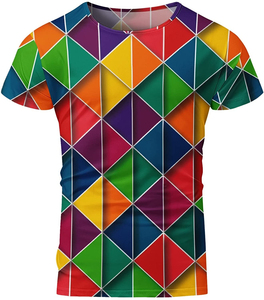 Venta al por mayor de alta calidad en blanco 100% poliéster hombres camisetas para sublimación impresión camisetas timbre - Product Image 3