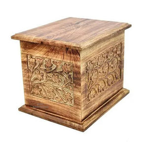 Venta al por mayor de urnas de cremación de madera hechas a mano de estilo americano moderno adulto hombre mujer funerario urnas decorativas - Product Image 1