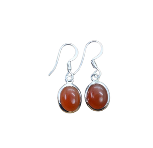 Boho Style Trendy 925 Sterling <b>Silver</b> <b>Drop</b> <b>Earrings</b> with Carnelian Gemstone Handmade Jewelry for Women Wedding Gift - Product Image 1