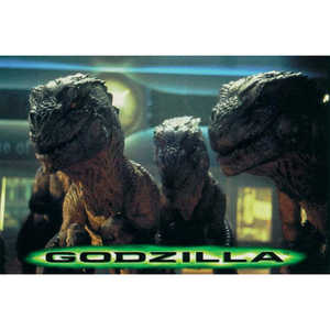 Tarjeta postal de Godzilla con un diseño de póster llamativo - Product Image 1