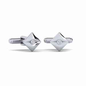 Boutons de manchette en diamant de laboratoire en or 10 carats pour hommes élégant accessoire formel rayonnant pour les mariages célébrations de vêtements de bureau - Product Image 3
