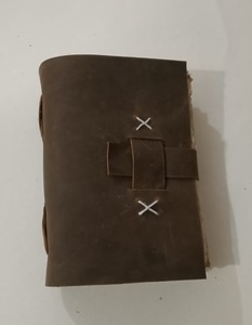 Cuaderno A5 Vintage hecho a mano, diario antiguo de cuero genuino, planificador de tapa dura, 100 hojas, hilo de coser, borde de cubierta - Product Image 2