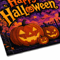 Drapeau d'Halloween personnalisé durable, bannière imprimée sur mesure pour la décoration d'événements et de fêtes d'Halloween, utilisation en marketing extérieur
