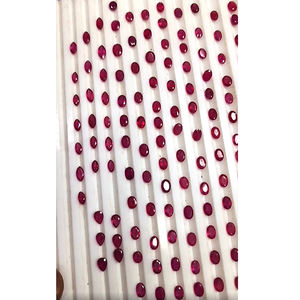 แก้วสำหรับกรุงเทพฯ158ชิ้นทับทิม6x4มม. 7x5มม. รูปไข่หน้า95 CTS ล็อต iroc การขายอุ่นอัญมณีหลวมเรา $87สำหรับทุกคน - Product Image 4