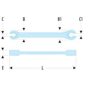Llaves de boca recta métricas Facom para conexiones en abocardado - Product Image 2