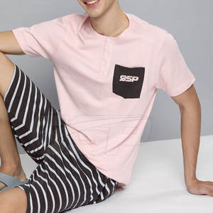 Fabricant d'usine sur mesure hiver décontracté solide 100% coton grande taille ensemble t-shirt et short à la mode - Product Image 4