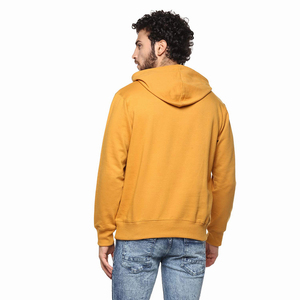 Meilleure vente Sweats à capuche pour hommes couleur or jaune Pull en molleton de coton à manches longues Sweats à capuche d'hiver chauds pour l'extérieur avec service OEM - Product Image 2