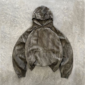 High Quality <b>Winter</b> Hip Hop <b>Fleece</b> Oversized Streetwear Graphic Print Hoodie Sweatshirts Heavyweight OEM Custom Manufacturer - Product Image 1