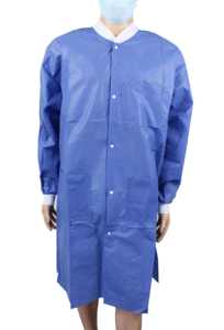 Cómoda bata de hospital desechable Unisex 100% Mezcla de algodón o poliéster Ropa para pacientes con Cierre trasero para uso médico - Product Image 2