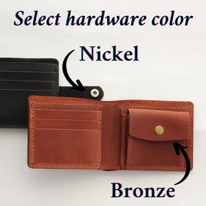 Cuir de vachette véritable classique hommes portefeuille personnalisé mince Design minimaliste luxe à deux volets Vintage en cuir véritable LBW-0064 - Product Image 2