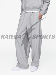 Pantalon ample unisexe en coton, coupe droite, style jogging, tendance et de qualité supérieure - Product Image 3