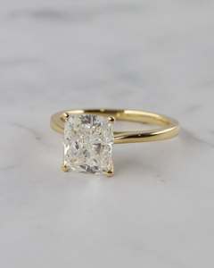 Bague de fiançailles en or massif et en argent 925 de haute qualité avec diamant cultivé en laboratoire - Product Image 3