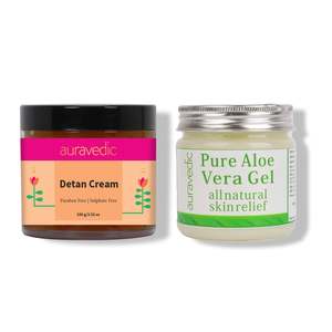 Crème hydratante pour le corps à l'aloe vera Detan and Soothe pour les taches brunes, les taches de soleil et la pigmentation, convient à tous les types de peau - Product Image 1